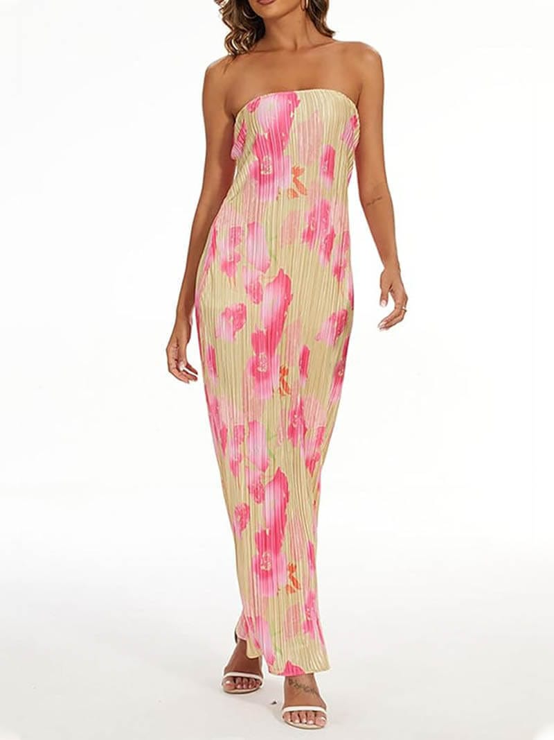 Blumendruck Maxikleid Damen Elegant und Feminin