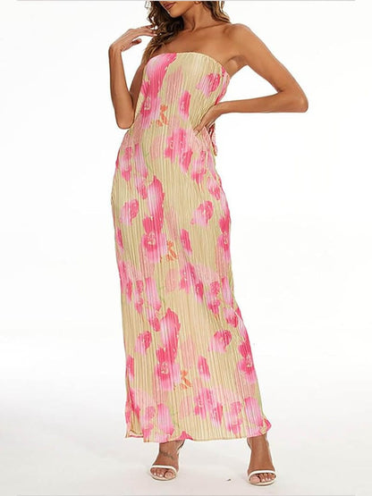 Blumendruck Maxikleid Damen Elegant und Feminin