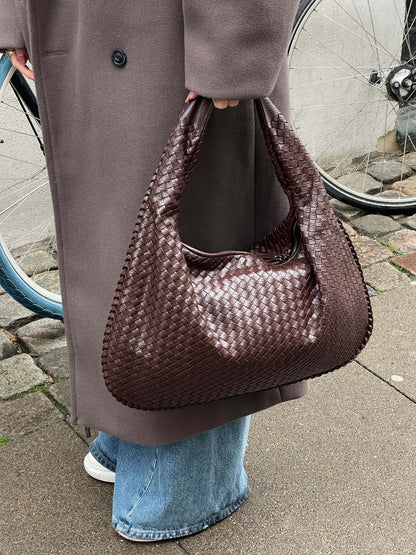 Große geflochtene Hobo Handtasche Frauen