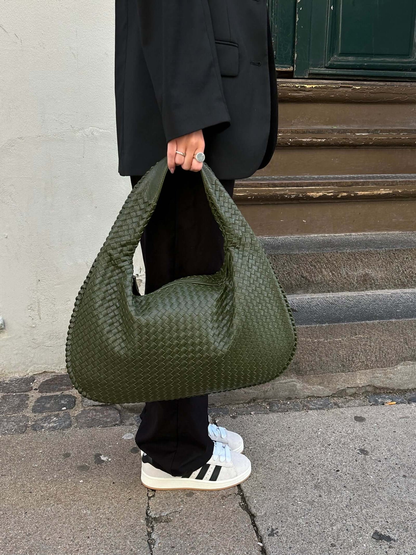 Große geflochtene Hobo Handtasche Frauen