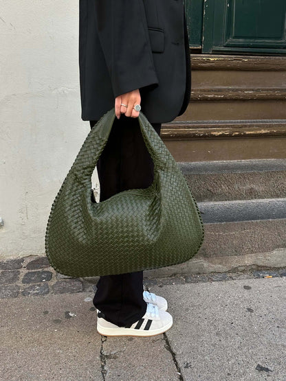Große geflochtene Hobo Handtasche Frauen
