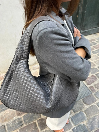 Große geflochtene Hobo Handtasche Frauen