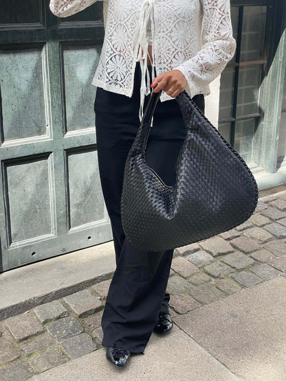 Große geflochtene Hobo Handtasche Frauen