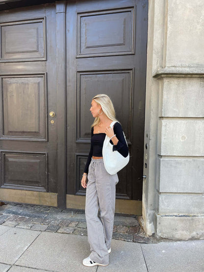 Große geflochtene Hobo Handtasche Frauen