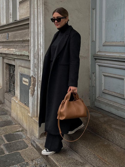 Damen Umhängetasche Ledertasche Reißverschluss Modern