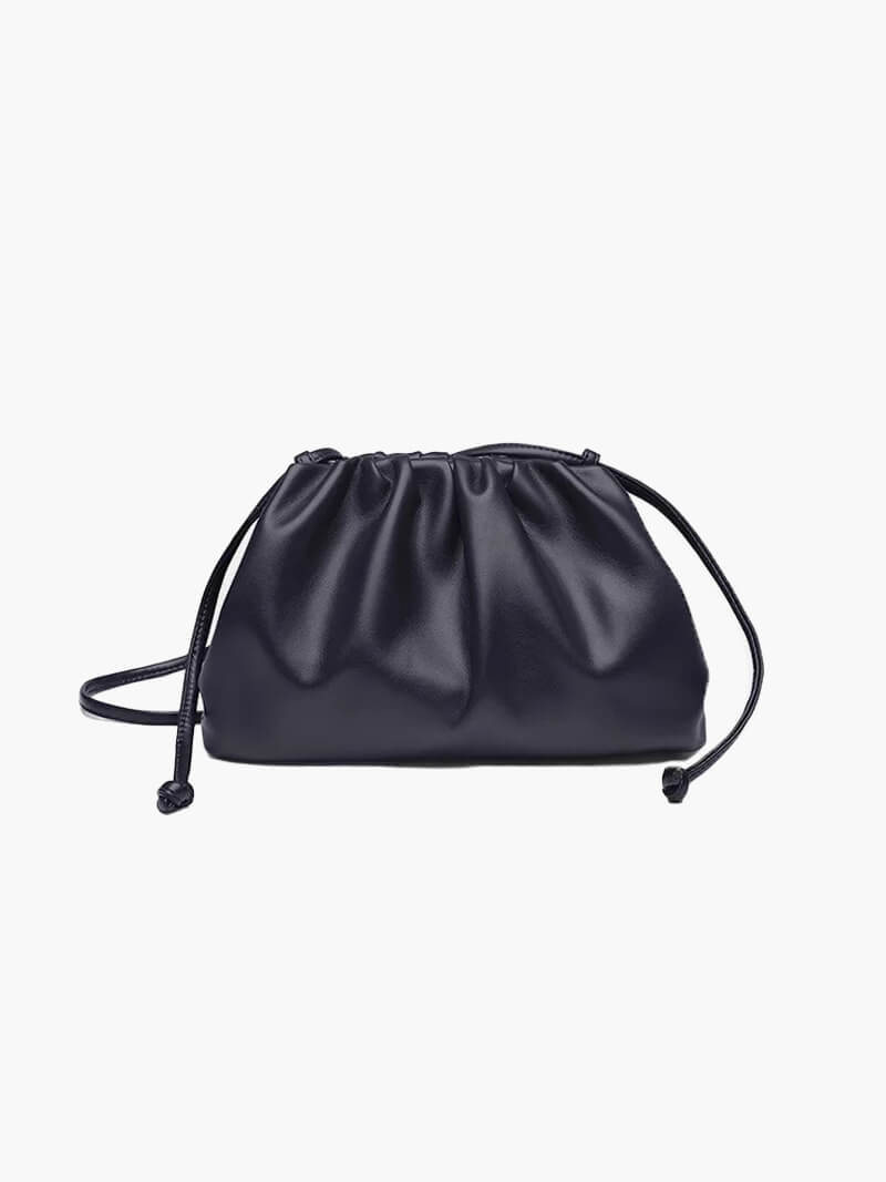 Damen Pouch Tasche Kunstleder Modern Schwarz
