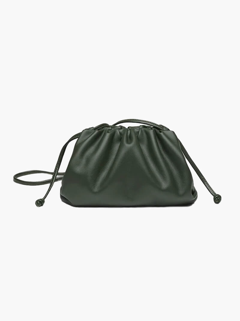 Damen Pouch Tasche Kunstleder Modern Schwarz