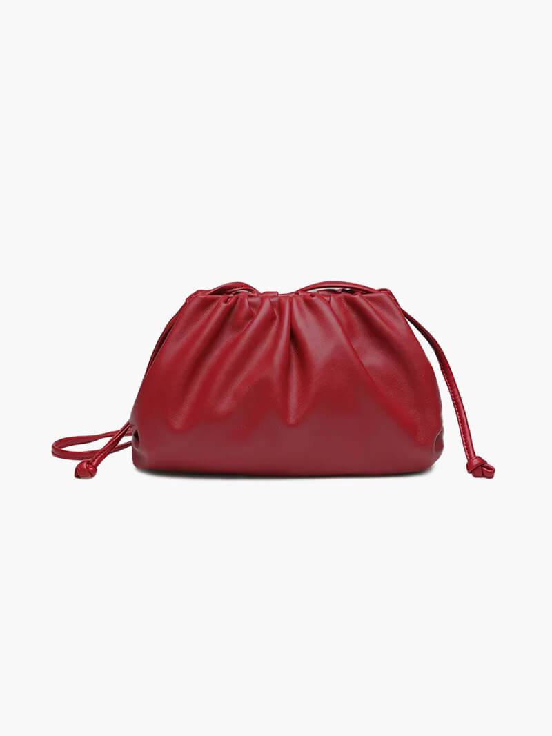 Damen Pouch Tasche Kunstleder Modern Schwarz