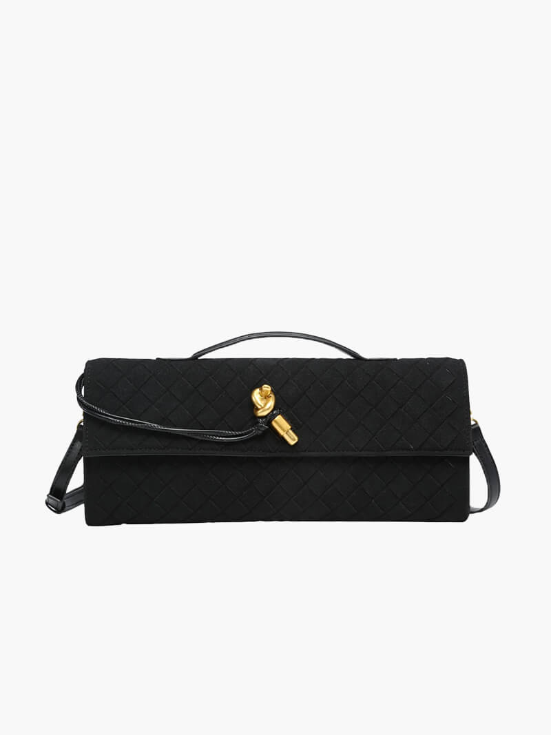 Geflochtene Clutch aus Kunstleder Elegante Handtasche