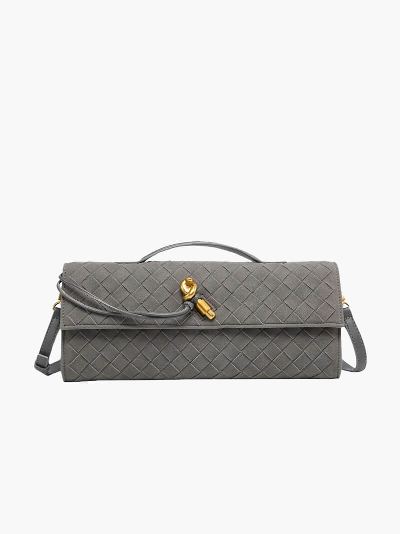 Geflochtene Clutch aus Kunstleder Elegante Handtasche