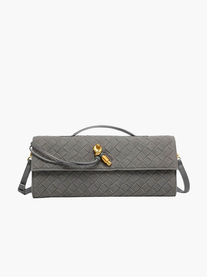 Geflochtene Clutch aus Kunstleder Elegante Handtasche