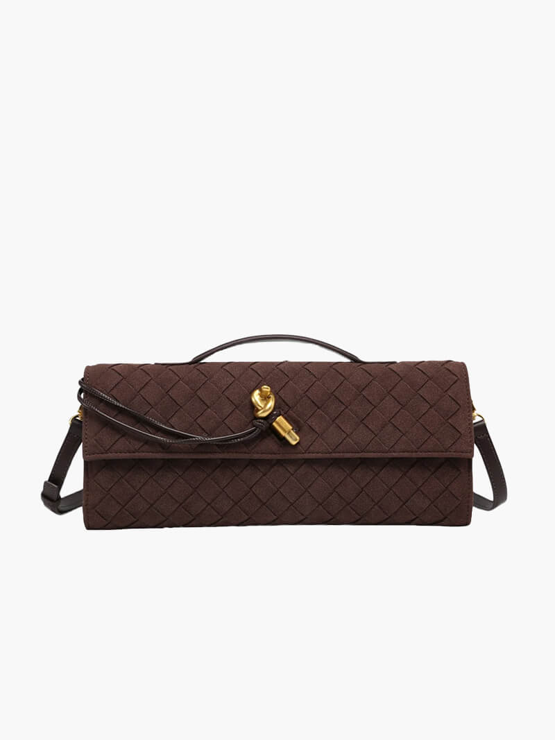 Geflochtene Clutch aus Kunstleder Elegante Handtasche