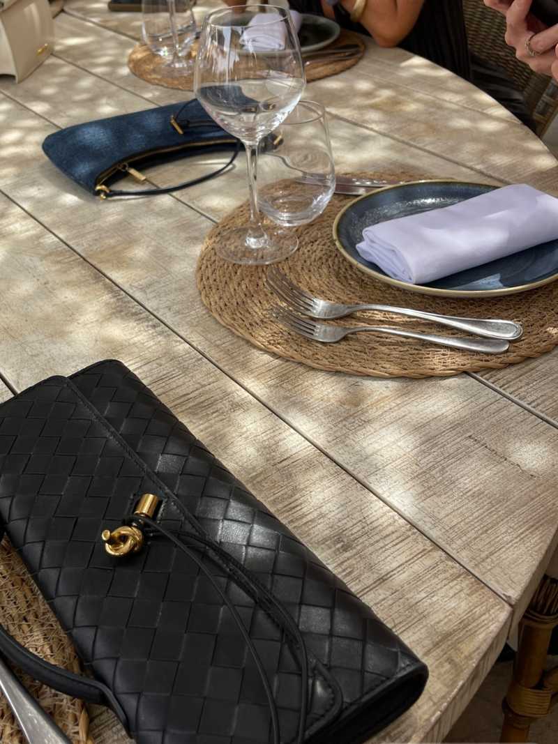 Woven Tasche Bianca Elegante Reisetasche
