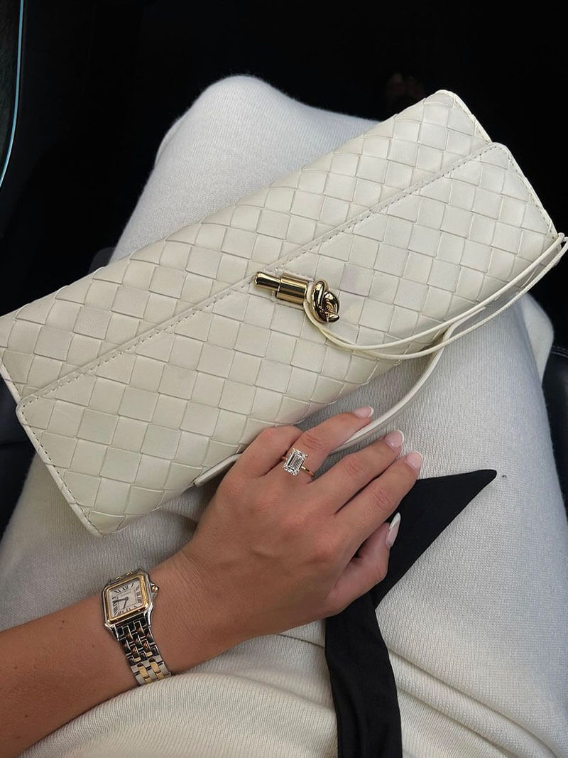 Woven Tasche Bianca Elegante Reisetasche