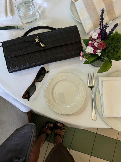 Woven Tasche Bianca Elegante Reisetasche