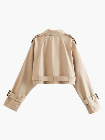 Damen Trenchcoat Leicht Übergangsjacke Modern
