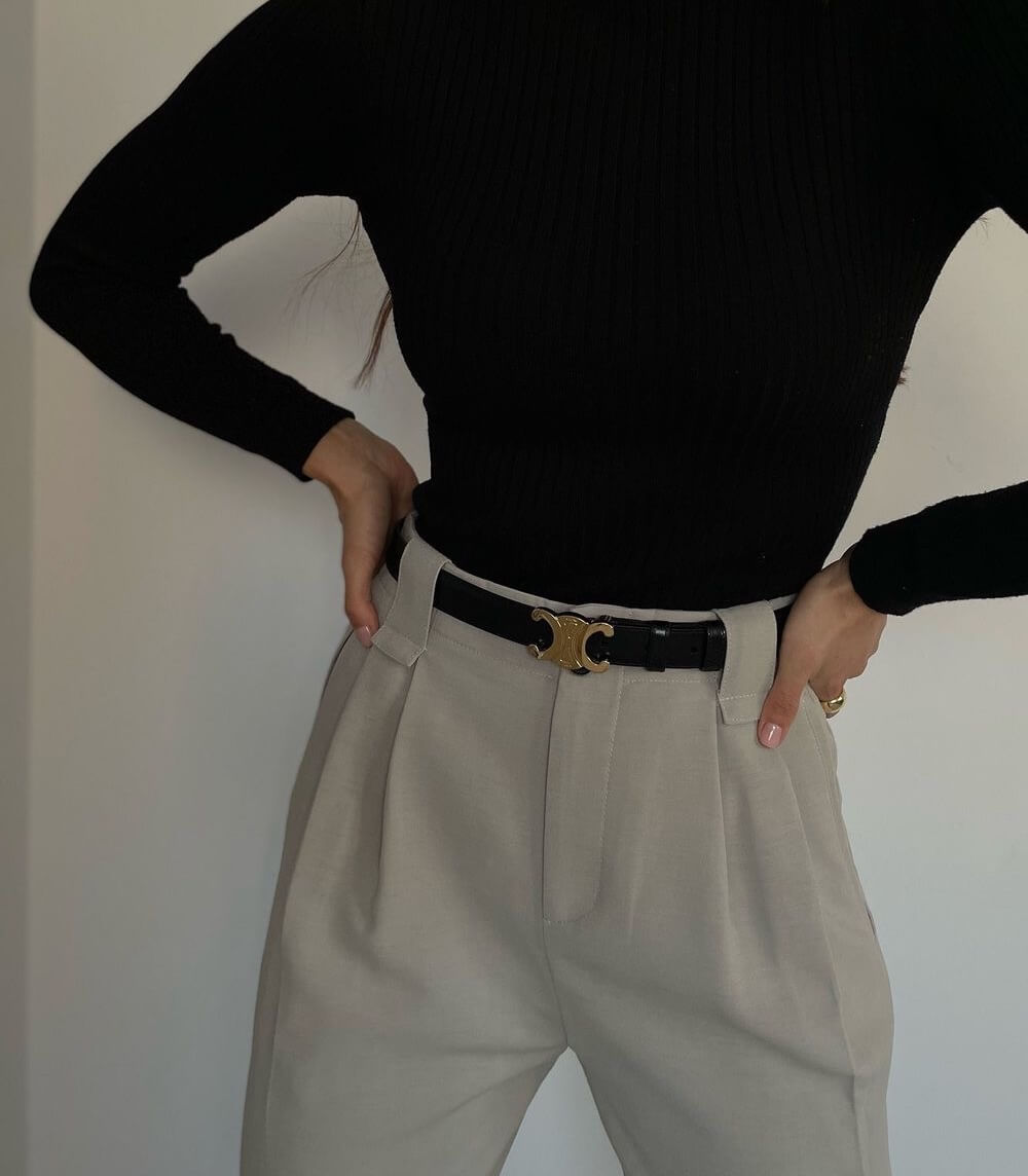 Eleganter Damenriem Leder Berlin-Stil