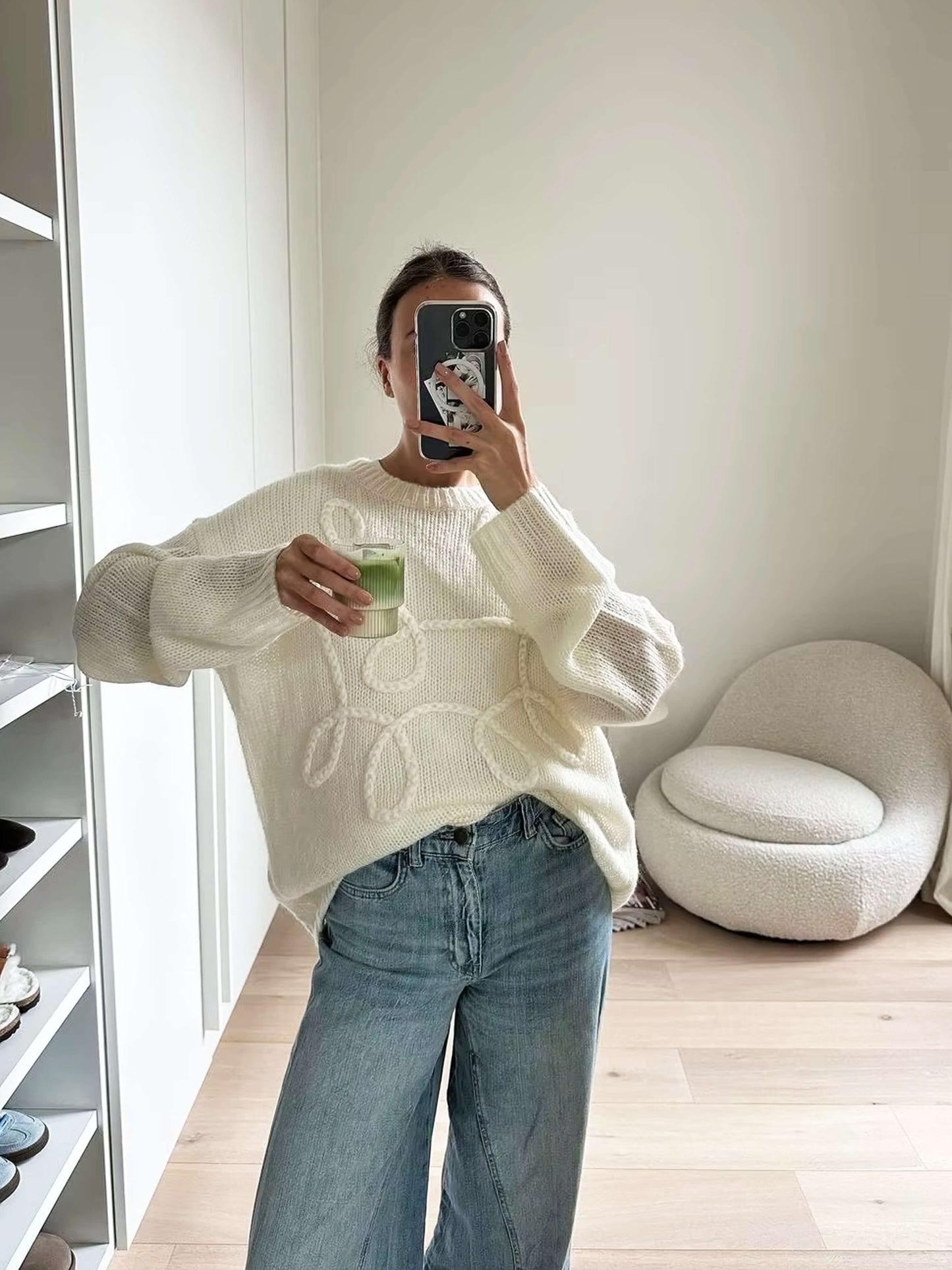 Damen Oversize Pullover Strick Winter Casual - BerlinGlamour
