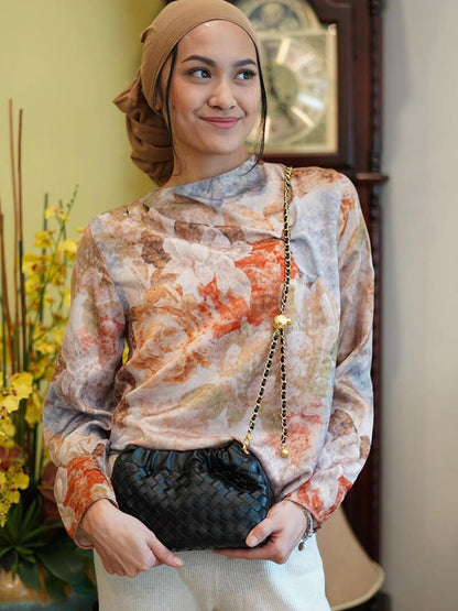Luxus Damenhandtasche Goldene Kette Elegante Schultertasche