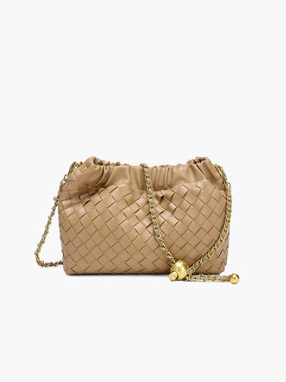 Luxus Damenhandtasche Goldene Kette Elegante Schultertasche