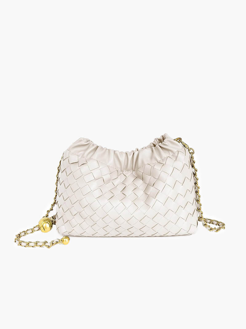 Luxus Damenhandtasche Goldene Kette Elegante Schultertasche