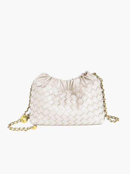 Luxus Damenhandtasche Goldene Kette Elegante Schultertasche