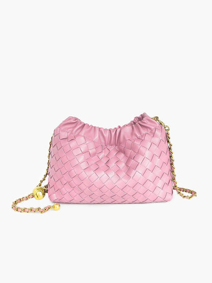 Luxus Damenhandtasche Goldene Kette Elegante Schultertasche