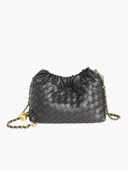 Luxus Damenhandtasche Goldene Kette Elegante Schultertasche