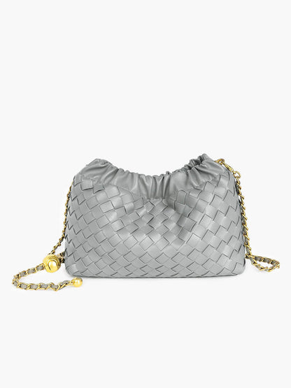 Luxus Damenhandtasche Goldene Kette Elegante Schultertasche