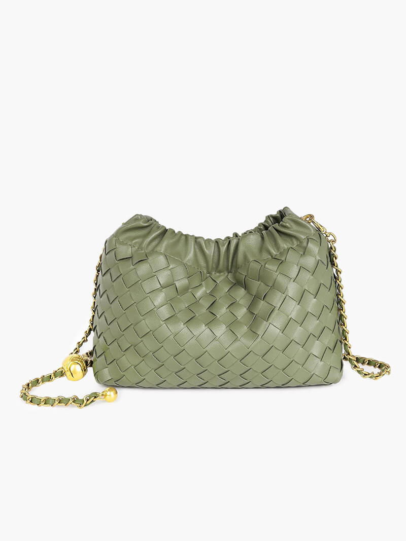 Luxus Damenhandtasche Goldene Kette Elegante Schultertasche