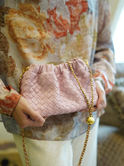 Luxus Damenhandtasche Goldene Kette Elegante Schultertasche
