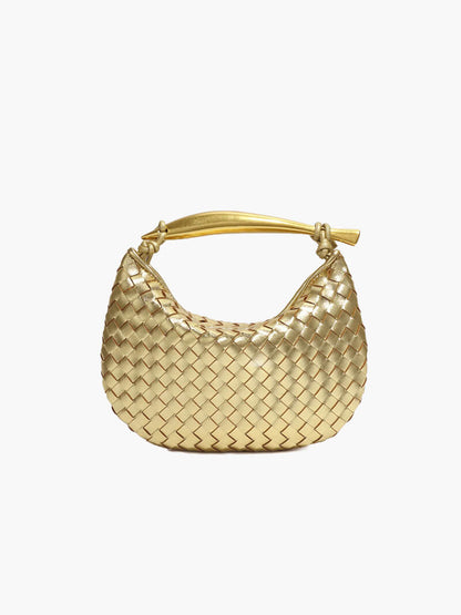 Geflochtene Kunstleder-Tasche Elegante Schultertasche