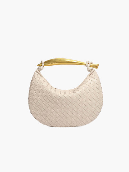 Geflochtene Kunstleder-Tasche Elegante Schultertasche