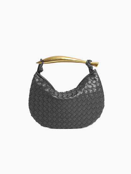 Geflochtene Kunstleder-Tasche Elegante Schultertasche