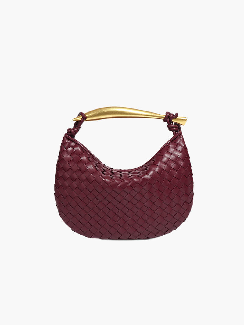 Geflochtene Kunstleder-Tasche Elegante Schultertasche - BerlinGlamour