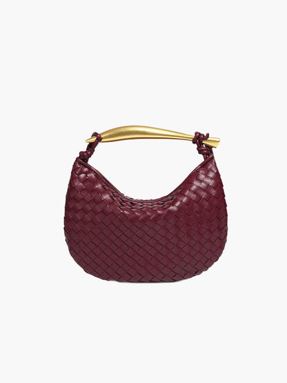 Geflochtene Kunstleder-Tasche Elegante Schultertasche - BerlinGlamour