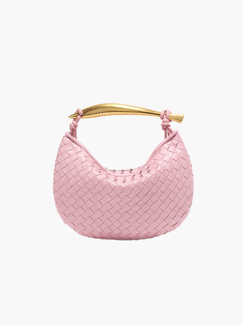 Geflochtene Kunstleder-Tasche Elegante Schultertasche