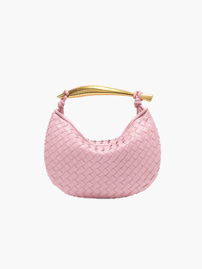 Geflochtene Kunstleder-Tasche Elegante Schultertasche