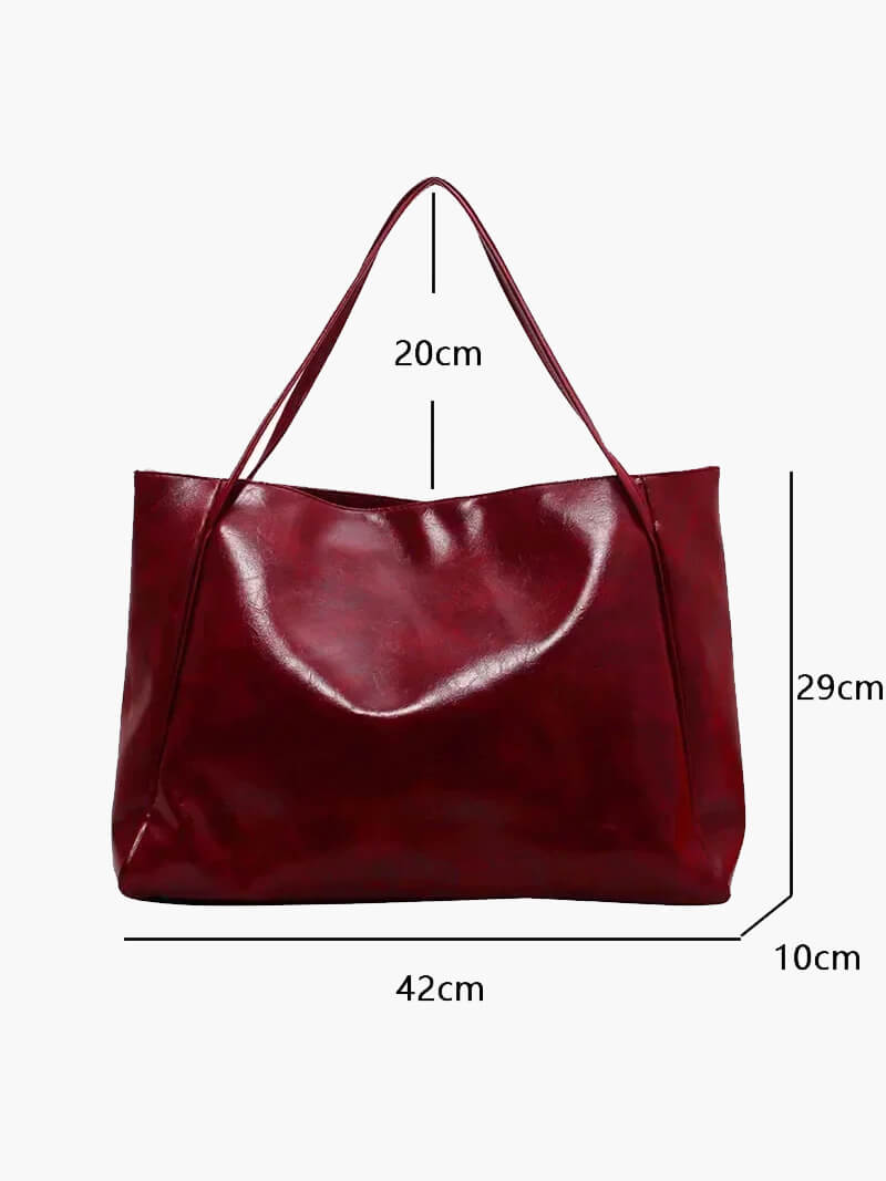 Elegante Damen-Tasche aus Kunstleder Schwarz