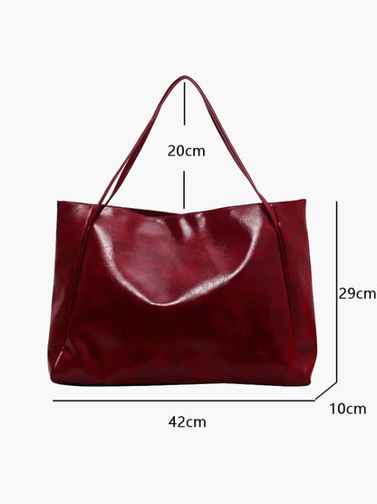 Elegante Damen-Tasche aus Kunstleder Schwarz