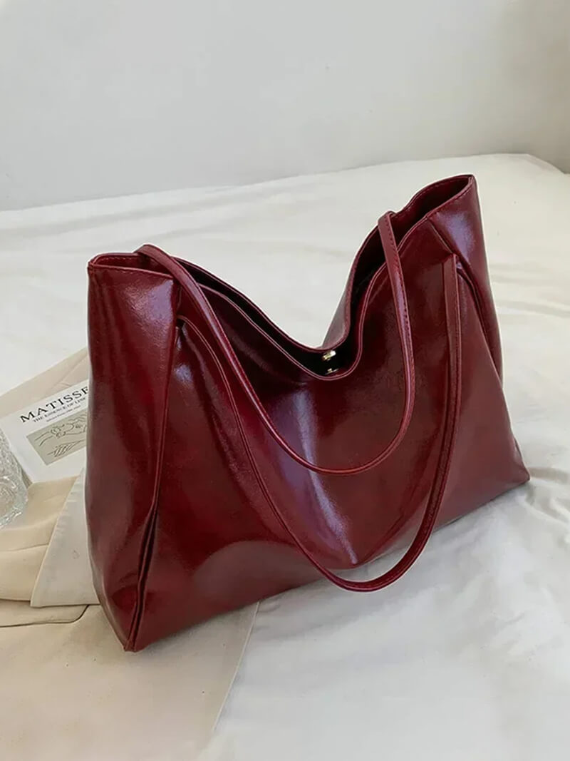 Elegante Damen-Tasche aus Kunstleder Schwarz