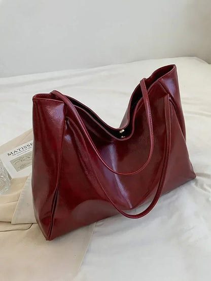 Elegante Damen-Tasche aus Kunstleder Schwarz