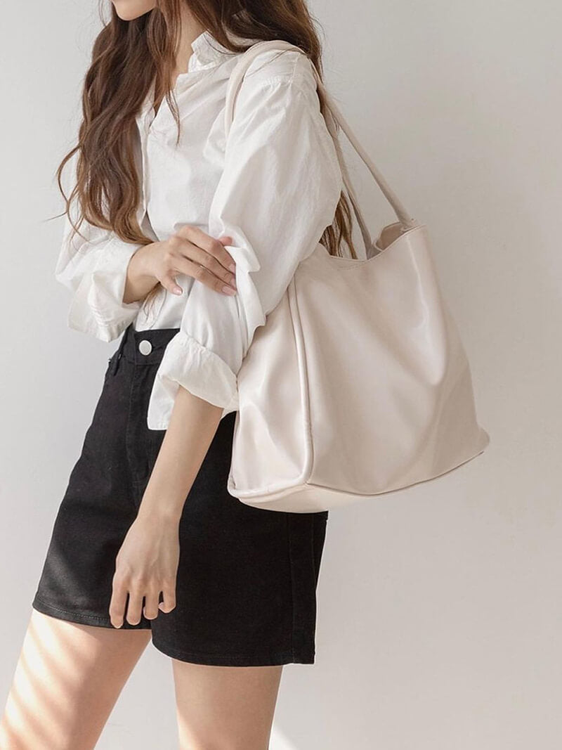 Elegante Damen-Tasche aus Kunstleder Schwarz