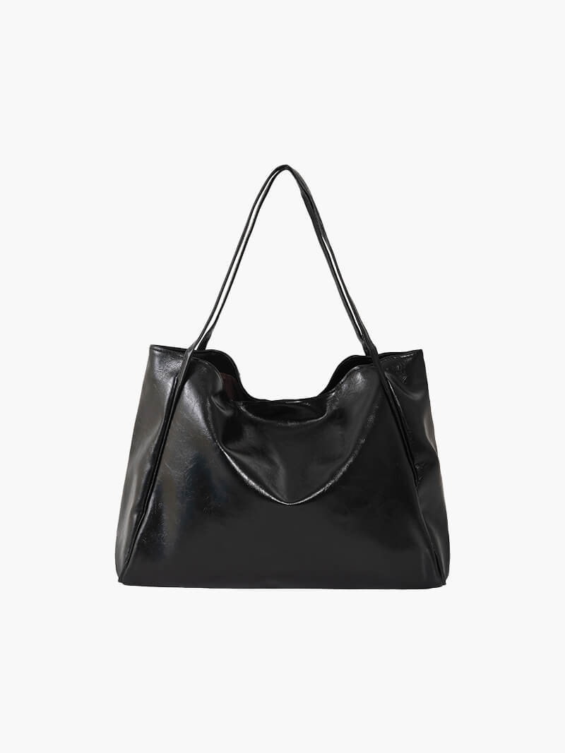 Elegante Damen-Tasche aus Kunstleder Schwarz - BerlinGlamour