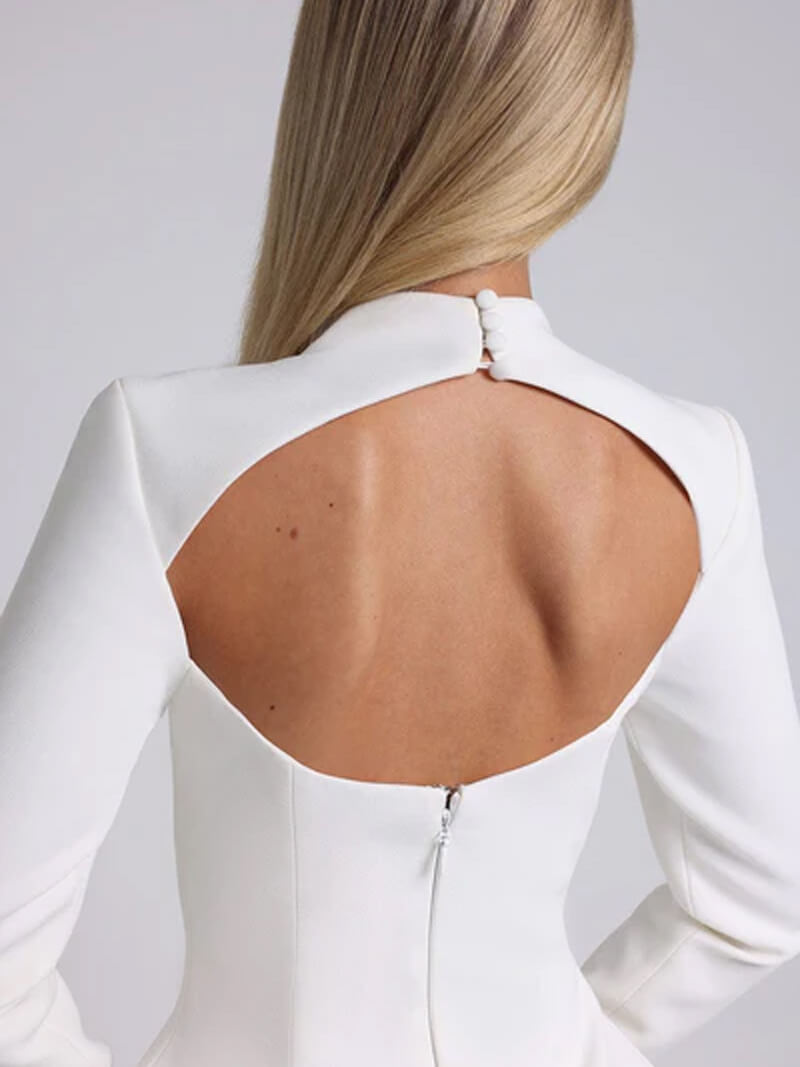 Kleid Minikleid Langarm Tailliert Elegant