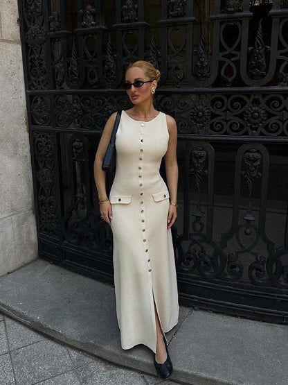 Elegantes Maxikleid Voller Länge Für Frauen Lang - BerlinGlamour