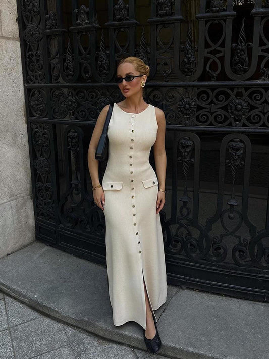 Elegantes Maxikleid Voller Länge Für Frauen Lang - BerlinGlamour