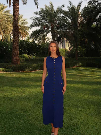 Elegantes Maxikleid Voller Länge Für Frauen Lang