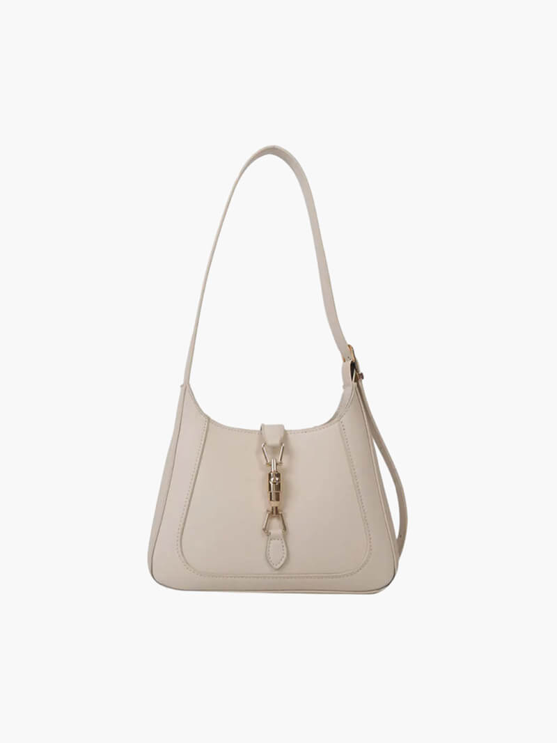 Kunstleder Schultertasche Elegante Damenhandtasche Schwarz