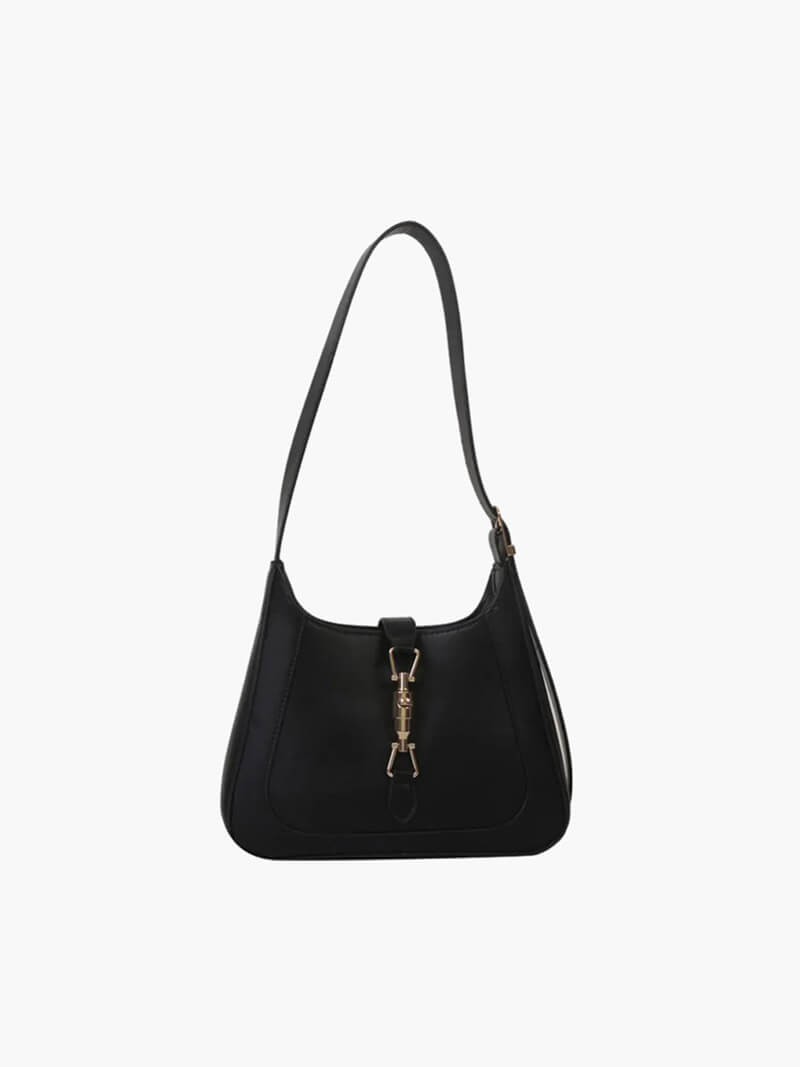 Kunstleder Schultertasche Elegante Damenhandtasche Schwarz - BerlinGlamour